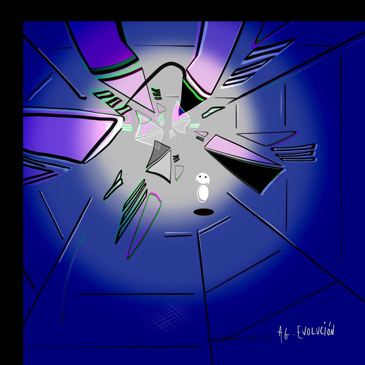 Dibujo realizado en Procreate. Autor: Tomás Gauthier | Nombre: Evolución